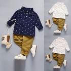 2pcs Toddler Baby Boys Kids Shirt Tops  Long Pants Clothes Outfits Gentleman Set