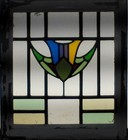 Pretty Abstract Old English Leaded Stained Glass Window 20 x 22 1 2 
