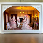 Artisan French Rococo Revival Room Box Dressing Room Miniature Dollhouse 1 12