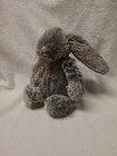 Jellycat Small Woodland Babe Bashful Bunny Rabbit 8   Gray Brown Soft Fluffy 