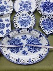 7 Vintage Basic Porcelain Plates By Home Essentials   Beyond Lot With Ribbons 