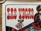 Original 40 x25  Las Vegas Twa Airline Travel Litho Poster 1960 David Klein