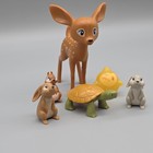 6 Piece Woodland Creatures Fashion Doll Animals Deer Rabbit Turtle Chipmunk Star