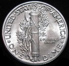 1944-d Mercury Dime Silver Coin White Color Sweet Bands  35