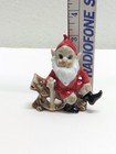 5 Vintage Ceramic Christmas Woodsmen Pixie Elves Figurines  Made In Japan             