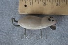 Vintage Heddon    meadow Mouse    Lure Early 2-piece Hdwre Bait Flock Gray