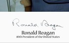Ronald Reagan And Donald Trump Presidential Seal Signed 8x10 Picture Reprint