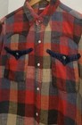 Kapital Plaid Flannel Cotton Button-up Shirt W  Pockets Long Sleeve Size 3