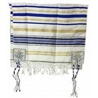 Holylandmarket Mens Messianic Shawl   Tallit - The Messiah Tallit Royal Blue  