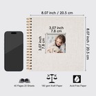 8x8 Inch Scrapbook Photo Album   40 Pages   Linen Cover   Beige   Memory Book
