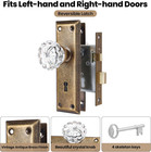 Mortise Lock Set For Interior Door Vintage Antique Brass Door Knobs Lock Skeleto