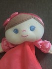 Baby Starters My First Doll Lovey Security Blanket Pink Plush With Rattle
