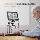 Coin   Stamp Analyzer Microscope - 7  Screen  1200x  1080p  10 Led Lights