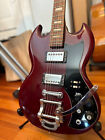 Global Double Cutaway Electric Guitar - Sg Style  - Vintage  Lawsuit 70 s Era Vg