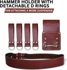 19-pocket Leather Tool Belt Pouch Suspenders With Comfort Back For Electricians