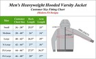 Men s Hooded Aesthetic Varsity Jacket W  Detachable Hood  sizes- S-3xl   Nwt   