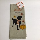 Fall Thankful For My Dog Kitchen Towel 100  Cotton Autumn Pumpkin Farmhouse New