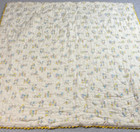 Vintage Crib Baby Blanket Quilt Clown Cars Airplane Nursery Handstitched 60s 70s