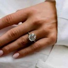 Art Deco Style 3 5ct Asscher Cut Lab Created Diamond 14k Gold Fn Engagement Ring