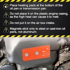 2 Pcs Silicone Car Engine Heater Pad - 2x5in Self-adhesive Oil Pan Heater Pad   