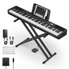 Donner Dep-20 Lite Electric Piano Keyboard Weighted With Stand Sustain Pedal