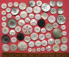 Vintage Antique Buttons Mop Shell 65 Pcs Rustic Prim Carved Read Descript  Lot A