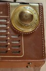    vintage 1950s Montgomery Ward Airline Tube Radio Leather Case Untested
