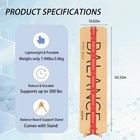 Wooden Balance Board With Stability Stand     Core Strength   Balance Trainer For