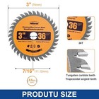 3-inch Tct Circular Saw Blade 36t With 3 8-inch Arbor Fast Clean Wood Plastic   