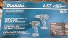 Makita 18v Lxt Xt225h 2-tool Combo Kit Driver-drill Impact W 2 Batteries Charger