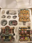Disney 10 Pc Lighted Porcelain Mickey Main Street Village Christmas By Brass Key