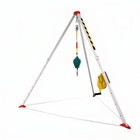 2600lb Confined Space Tripod 98ft Steel Wire Rope For Manhole tunnel Well Rescue