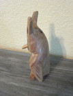 Owl Figurine Carved Wood Pencil Pen Holder Bird Figurine Collectible