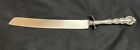 Vtg Wedding Cake Knife 13    Embellished Handle Semi Curved Serrated Blade