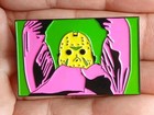 Friday The 13th Pop Art Jason Vorhees Killer Gamer Enamel Pin Yellow Pink Green 