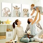 Nursery Canvas Wall Art Set Of 3 Baby Boy Girls Kids Room Picture Wall Decor    