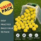 50 Pc Sport Feel Bucket With Flight Foam Practice Realistic Balls