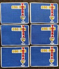 Vintage Cocktail Napkins Mcm Holiday Theme Cocktail Glass  Egg Nog  Vodka Set  6