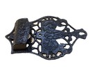 Vintage Cast Iron Match Safe Holder Wall Mount Cottagecore Farm Decor Black