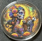 2023 1 Oz  999 Silver Mexico Libertad Dia De Los Muertos Colorized Coin Big Cats