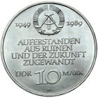 Commemorative Coin East Germany Gdr 10 Mark 1989 A - 40th Anniversary Of Gdr Unc