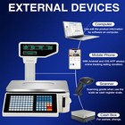 New Commercial Digital Price Computing Scale 66lbs With Label Barcode Printer-