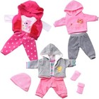  9pcs 16-18 Inch Baby Doll Clothes Set - Magic Tape Design Cute Outfits For 