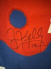 Autographed Jim Kelley Lot   Autographed Flag  Starting Lineup  Price Guides