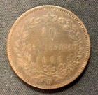 1866 H Italy 10 Centesimi  Enn Coins