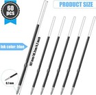 60 Pieces 0 7 Mm Retractable Pen Refills Replacement Ballpoint Blue