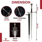 Reforged Blade Decorative Movie Replica Display Sword W  Free Wall Plaque