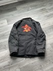 Black Vtg Carhartt Co3 Quilted Work Jacket With Anheuser-busch Budweiser Patch