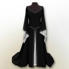 Vintage Medieval Costume Corset Waist Retro Renaissance Maxi Ankle Long Dress