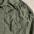Vintage 60s Us Army Og 107 Rip Stop Poplin Slant Pocket Coat Vietnam Small Short